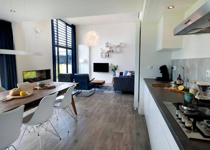 Lifestyle Cube Mit Dachterrasse Meerblick Und Prázdninový dům Hulshorst